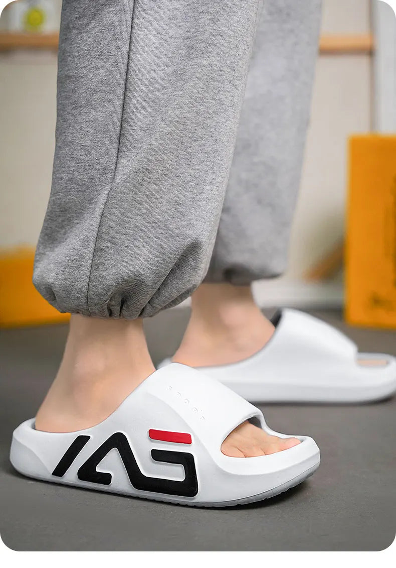Extra-thick Sole Men Soft Air Cushion Casual Slippers EVA Sandals Fashion Flip Flops Outdoor Summer Seaside Beach Shoes