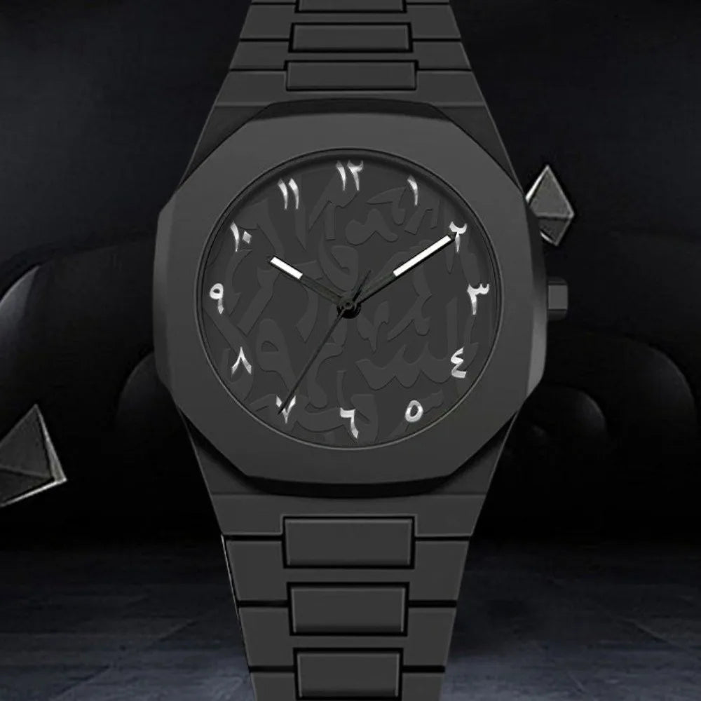 Arabic Dial Waterproof Watch Round Dial Plastic Strap Quartz Watch Exquisite Design Color Strap Business Watch Casual Wear