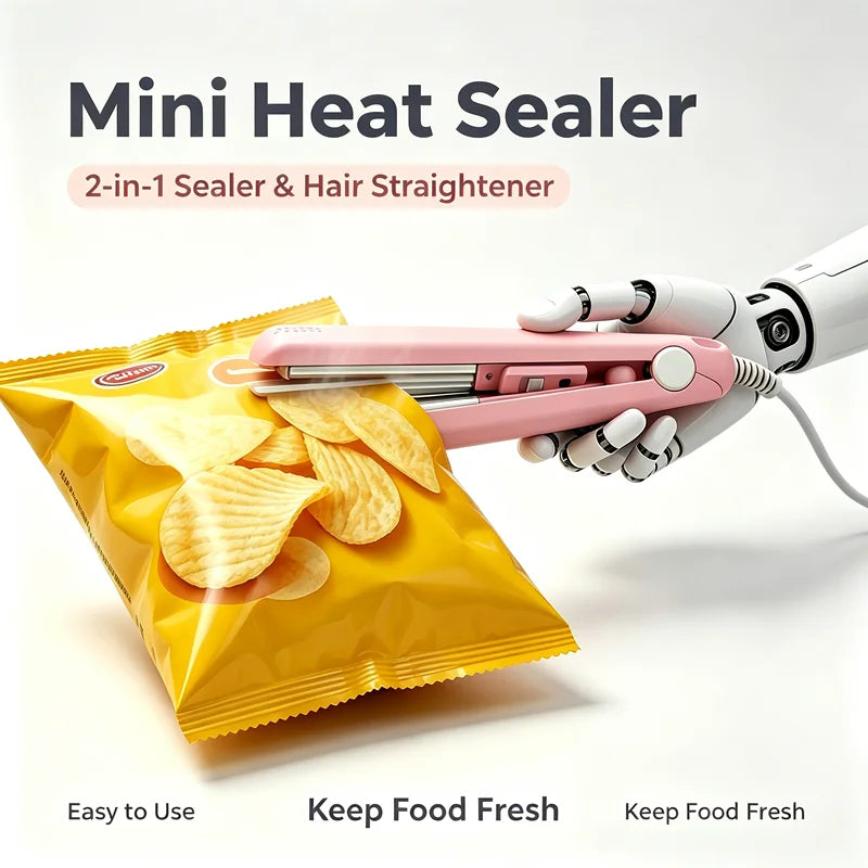 Mini Plastic Bag Sealer Machine Storage Bag Clip Vacuum Sealing Storage Machine Sealer Packing Seal Food Snack Kitchen Gadgets