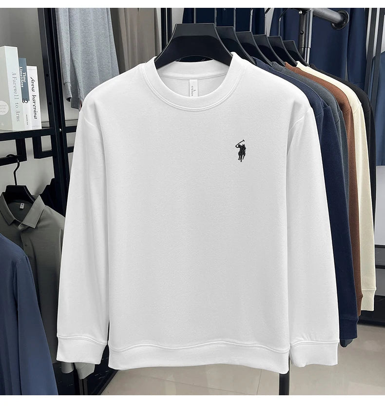 Luxury brand long sleeve T-shirt men's autumn Paul trendy exquisite pony embroidery pullover loose casual round neck sweatshirt