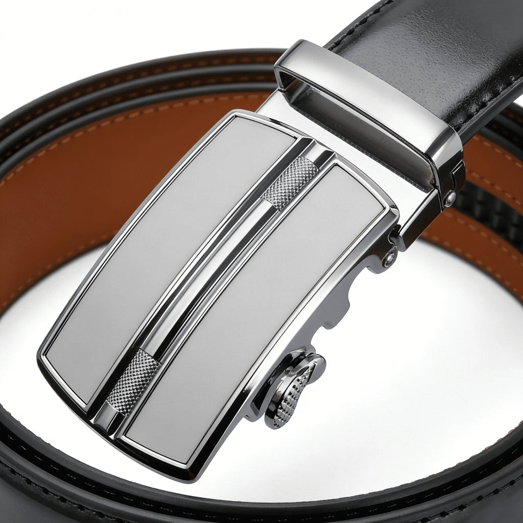 Men's Automatic Genuine Leather Luxury Belt Metal Automatic Buckle Male Waistband Designer High Quality Black Brown Waist Belts