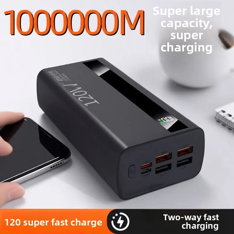 High Capacity 2026 New 120W 500000mAh Power Bank For Iphone Samsung Super Fast Charge Portable External Battery PowerBank
