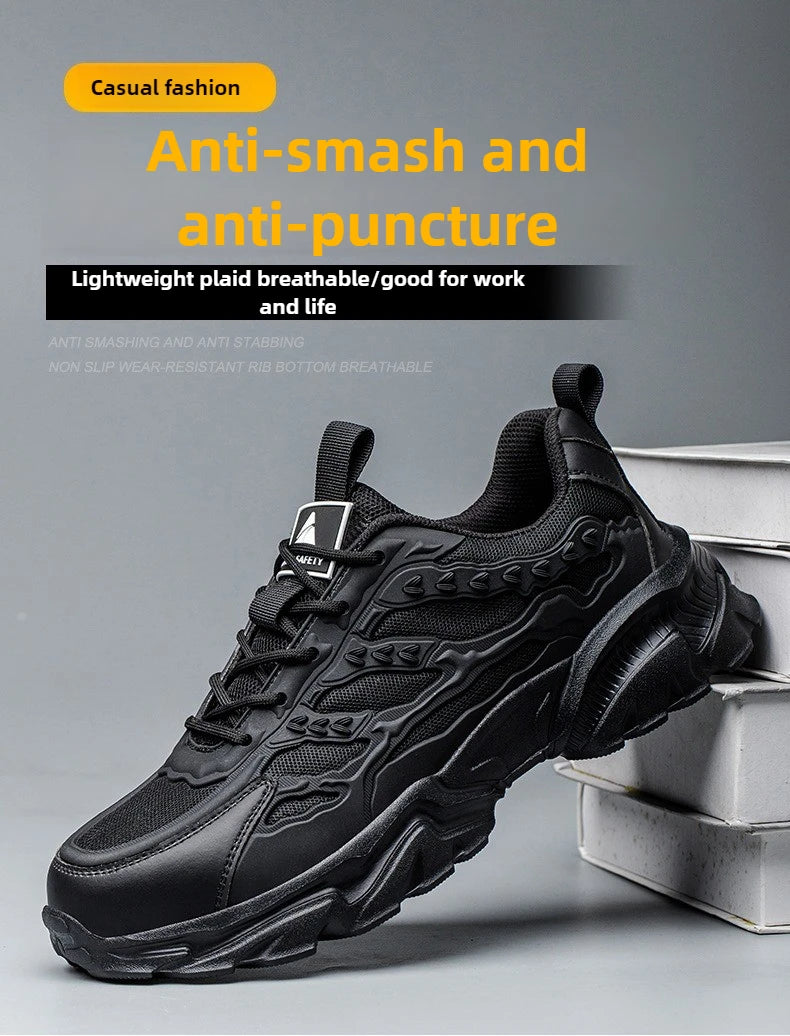summer breathable safety shoes lightweight work shoes for men women working boots with plastic toe insulation 6KV work sneakers