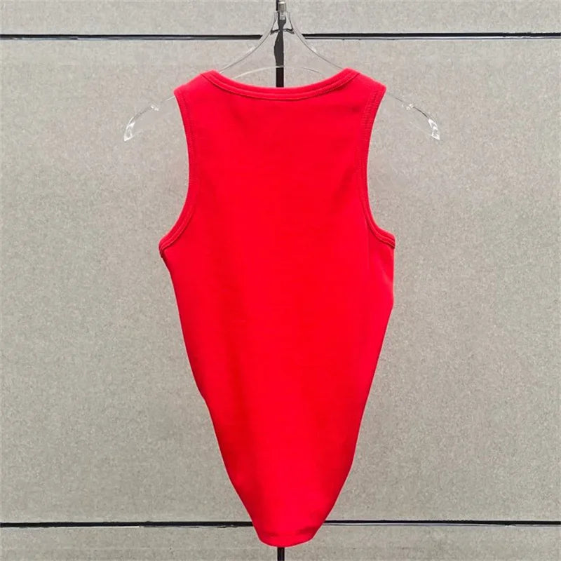 Women t-shirts New twisted flower knotted sleeveless top for summer 2025 Elastic slim pure cotton women's vest corset crop top