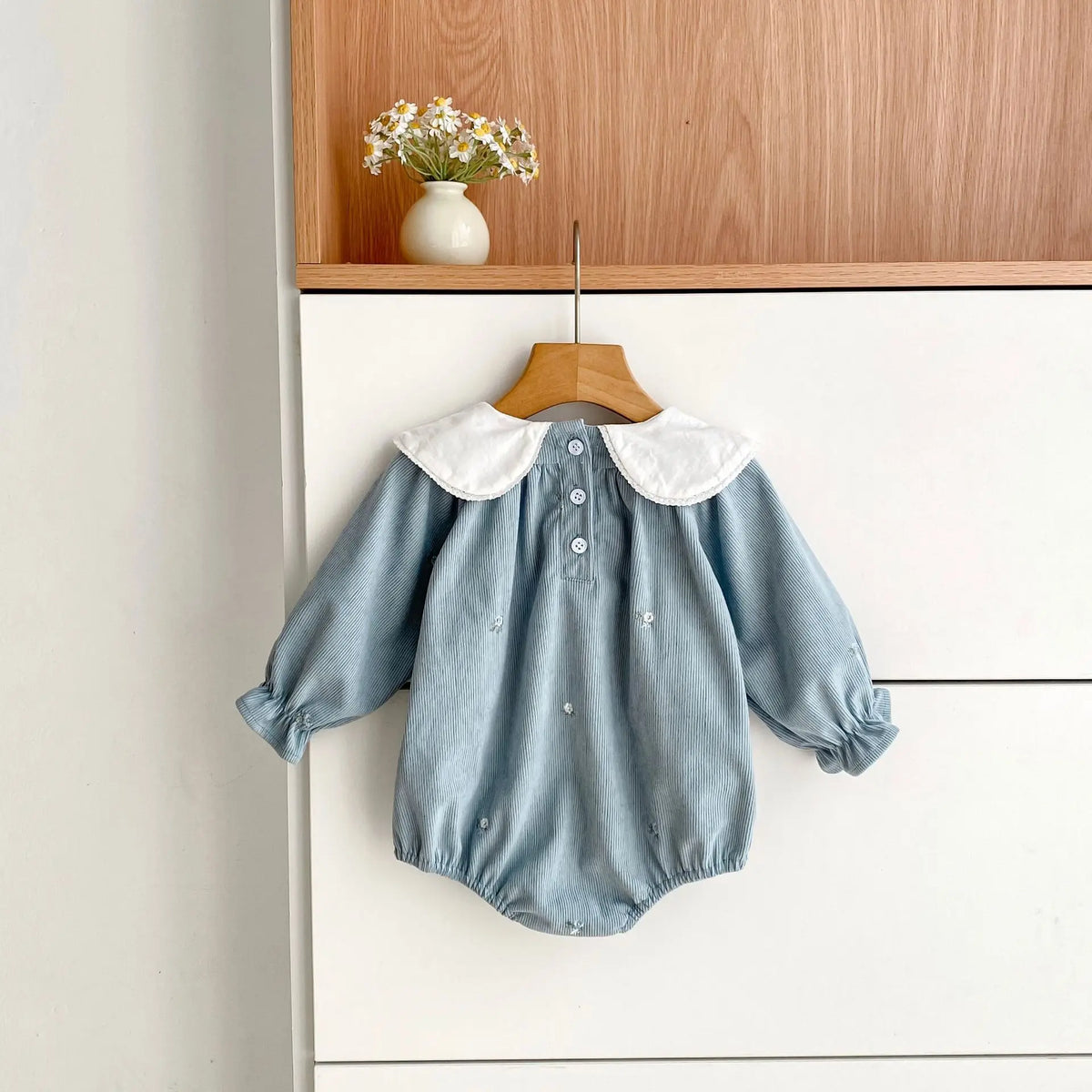 2025 New Toddler Baby Girls Romper Spring Children Clothes Ruffled Long Sleeved Cotton Baby Clothing Flower Baby Girls Jumpsuit