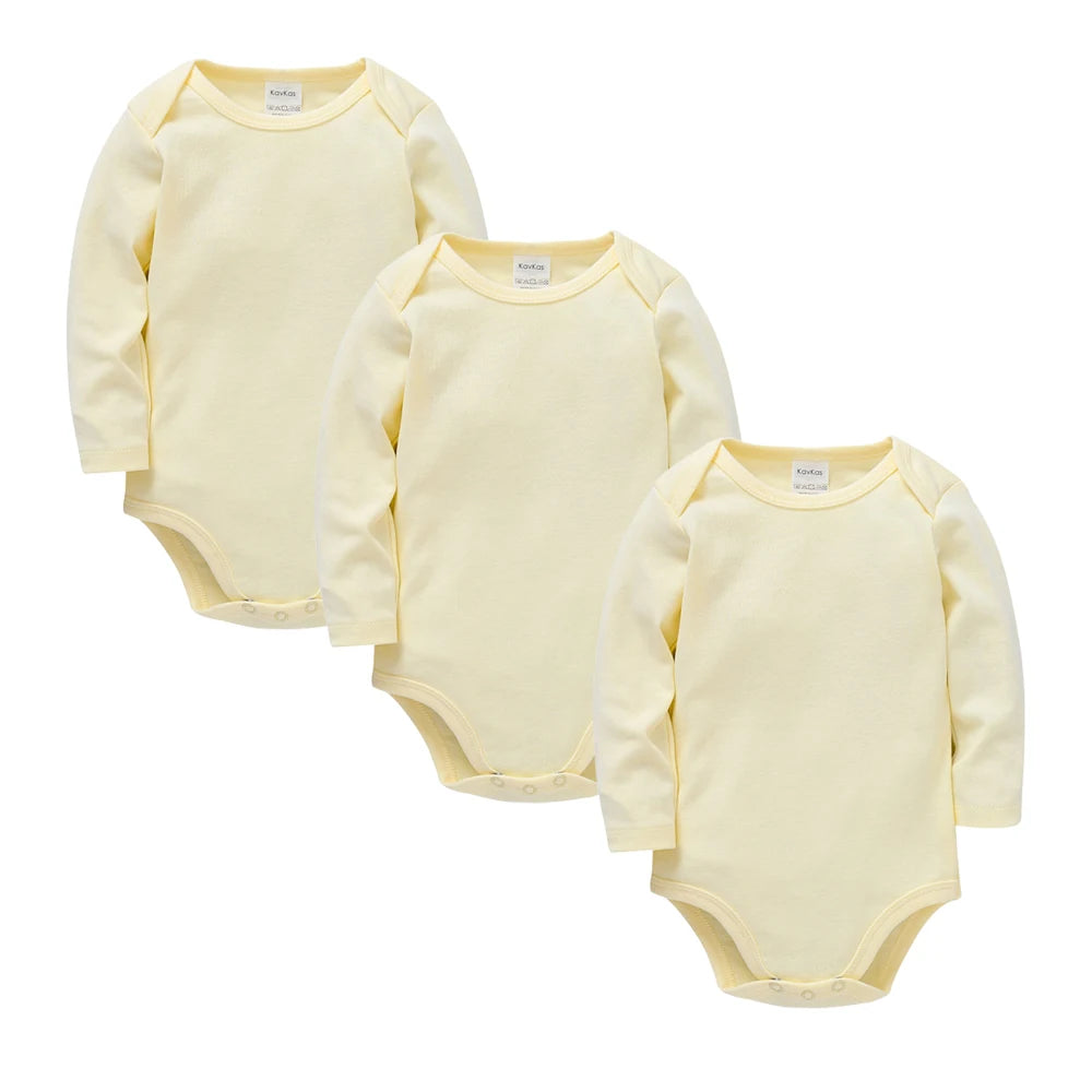 Solid White Baby Clothes Long Sleeve Cotton Baby Girls Boys Bodysuit Newborn body bebe 0-24 months Infant Jumpsuit