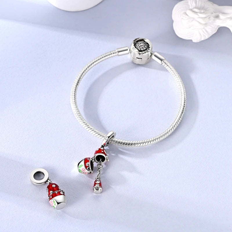 New Original Charm Beads 925 Sterling Silver Butterfly Hot Air Balloon Dangle For Bracelet Women Girl Fine DIY Jewelry Gift