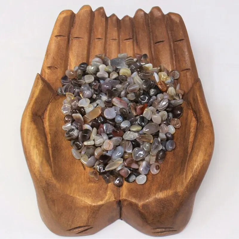 100g Amethyst/Colorful Fluorite/Botswana Agate Semi Tumbled Gemstone Mini Chips 5 - 8mm