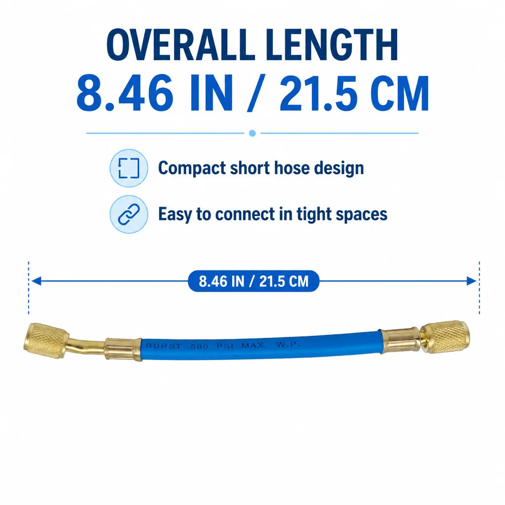 Car condensation hose coolant refill tool 21.5cm 1/4in SAE coupler Replacement tool Motorcycle low pressure
