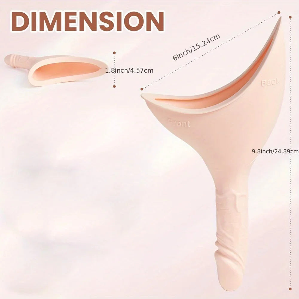 Female Urination Device Portable Stand Up Urinal with Storage Pouch Hygienic Travel Companion for Outdoor & On-The-Go Use