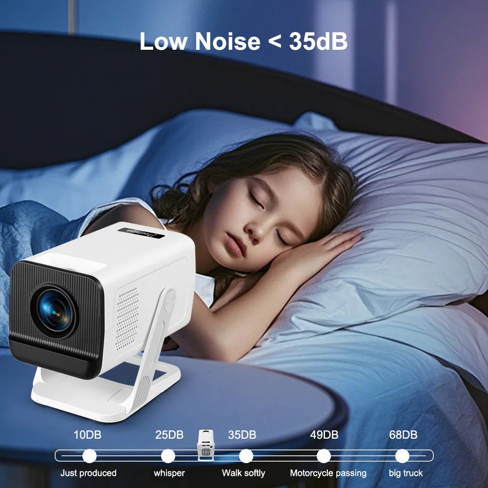 PROGAGA PG310 Mini Portable Projector 4K 1080P 720P Android 300Ansi BT5.4 Projetor PG310 Smart Home Theater Outdoor Video Beamer