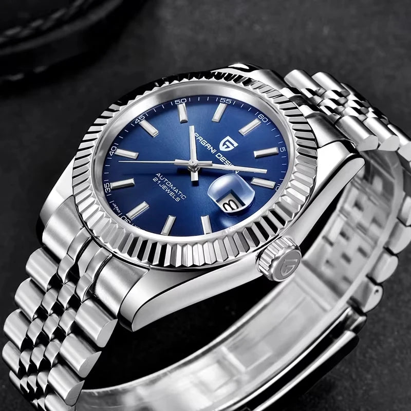PAGANI DESIGN 2026 Mens Automatic Watch Japan NH35A/8215 Movement 42mm Stainless Steel Sapphire Glass 100M Waterproof Business