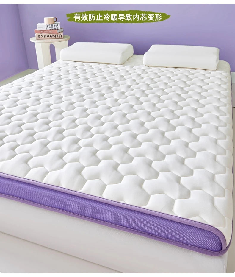 Double Foldable Memory Foam Latex Tatami Mat for Students Dormitory – Elastic Cushion Sleeping Mattress, Home Use, Single and Do