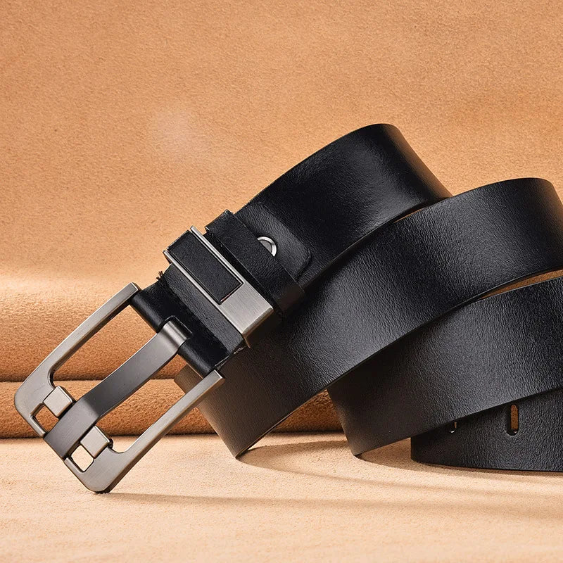Plus Size 140 150 160 170cm Belt Male Fashion Men's Luxury Designer Cowskin Belts for Jeans Genuine Leather Pin Buckle Belt