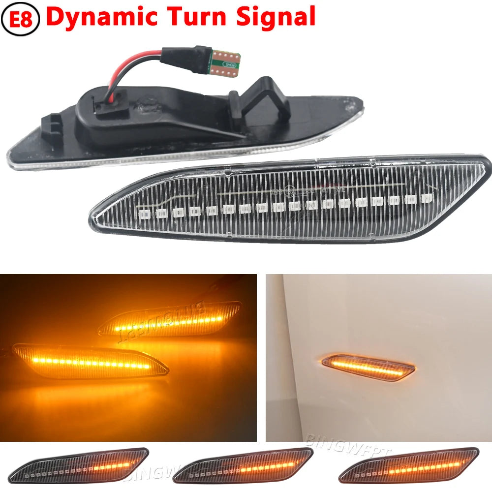 1 Pair LED Dynamic Side Marker Light Arrow Turn Signal Blinker Lamps For Alfa Romeo 156 147 For Fiat Tipo Lancia Delta 3 Ypsilon
