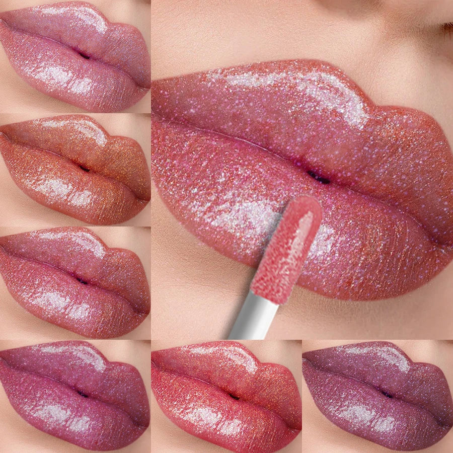 1PC Shimmer Lip Gloss For Fuller Lip Effect, Moisturizing Lip Care  Lip Essence Long Lasting Lip Glaze Sexy Lips Makeup Pink Red