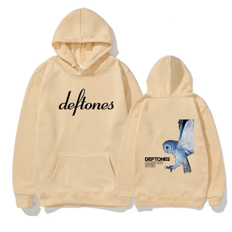 2025 Deftones Hoodie Autumn Winter Casual Loose O-Neck Long Sleeve Hoodie Men Women Fashionable Warm Fleece Sweatshirts Unisex