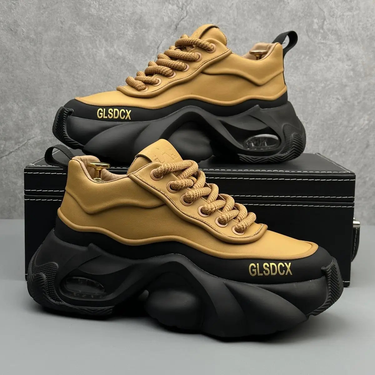 Designer Style Men Shoes 2025 Autumn Fashion Comfortable Men's Thick Platform Sneakers Casual Shoes Sports Trainers Tenis