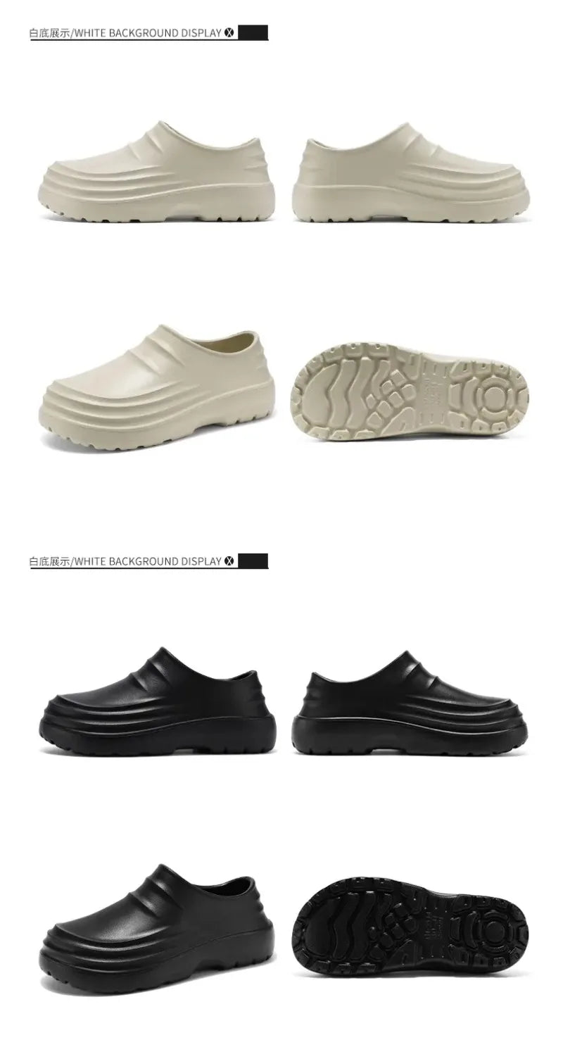 Men's Chef Shoes Summer Spring and Autumn Slippers Men Kitchen Shoes Couple Waterproof Shoes Women Chef Shoes EVA Man Sandals