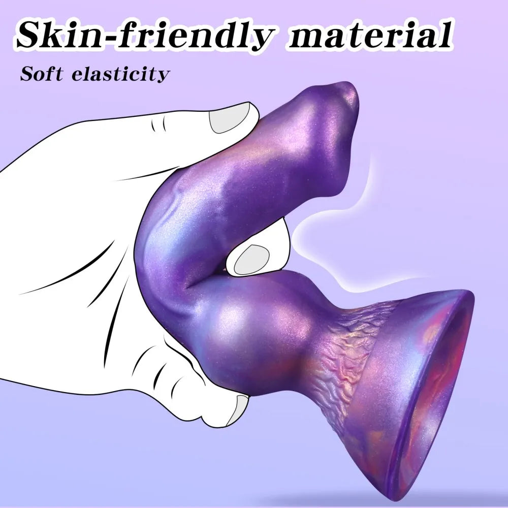 Realistic Dog Penis Squirting Dildo Anal Plug Knot Suction Cup Enema Ball Waterproof Silicone Fantasy Adult Toy for Men and Wome
