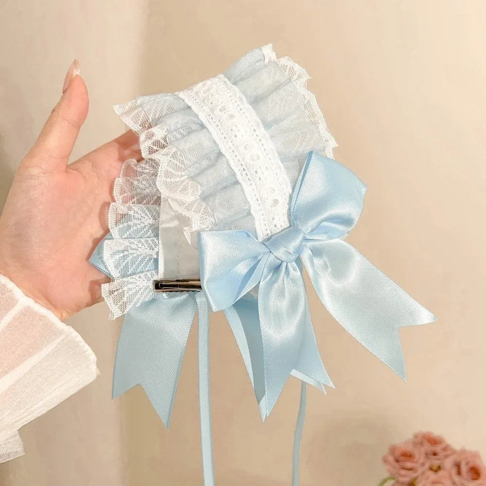 New Lace Lolita Wing Angel Headband Ribbon Bowknot Gothic Hair Band Sweet Cosplay Headdress Headwear