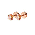 Pack of 1 Pair/5 Pairs Titanium Stainless Steel Screw Flat Back Cubic Zirconia Stud Earrings Set for Men Women 2/3/4/5/6/7/8mm