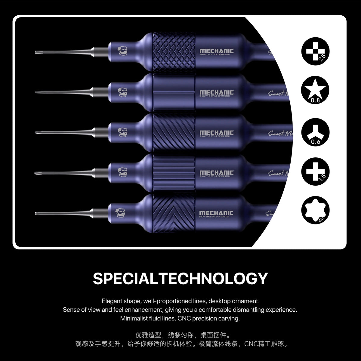 MECHANIC Smart mortar Screwdriver Mini Tools kit For iPhone Mobile Phone Repair Special Driver With Hard Disassembly Repair Tool