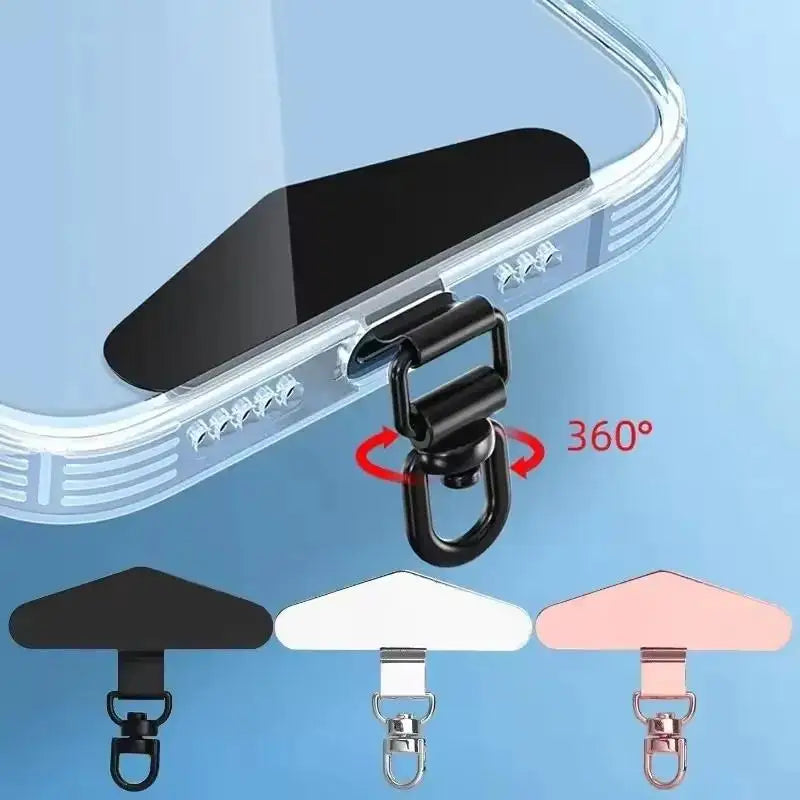 360° Rotation Metal Steel Phone Tether DYM Cell Phone Lanyard Patch Gasket Universal Cellphone Lanyard Safety Connecter Piece