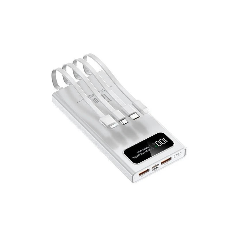 50000mAh 30000mAh 10000mAh 120W Power Bank for IPhone Huawei and Xiaomi Mobile Phones PowerBank with Built-in Cable (CCC)