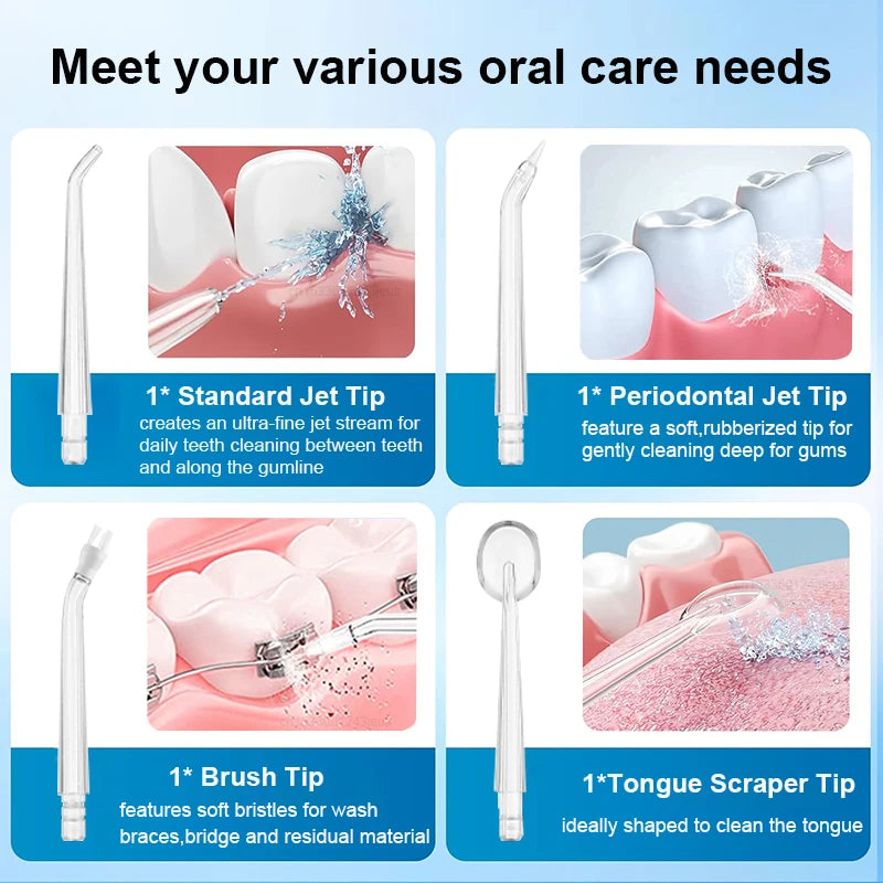 Electric Teeth Water Flosser Oral irrigator Portable Rechargeable Teeth Cleaner 3 Cleaning Modes Home Dental Cleaning Teeth