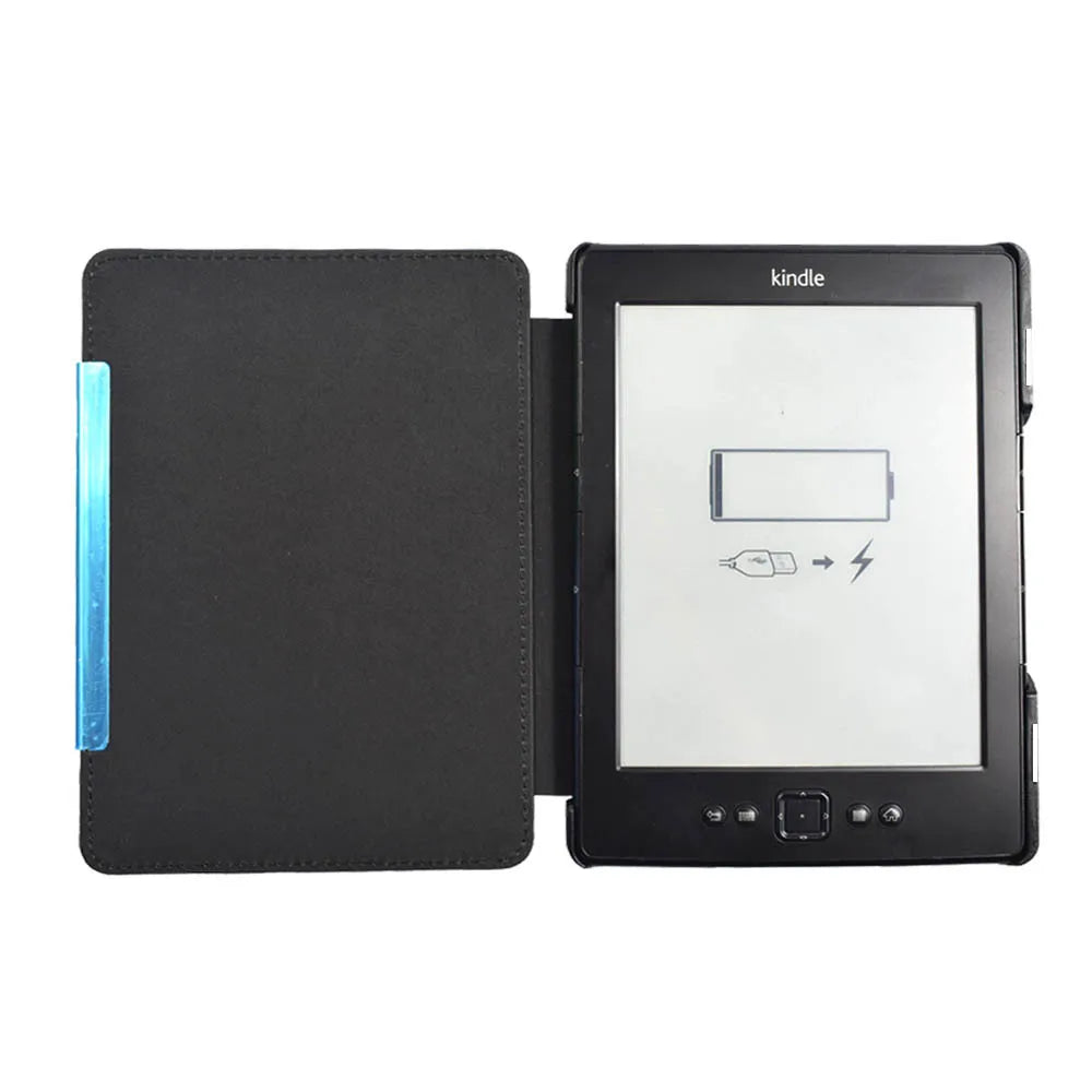 Case For Kindle 4 4th Kindle 5 5th 6" Ebook Model D01100 Magnet Closured Leather Cases Pouch Kindle4 Shell