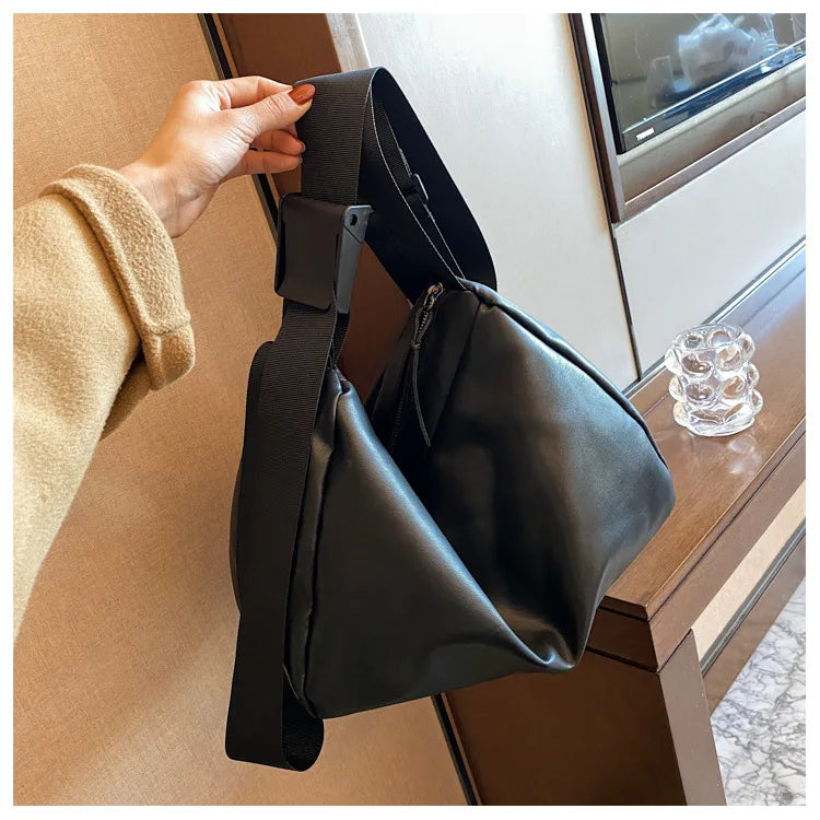 Tilorraine women bag leather large capacity single shoulder bag PU female versatile messenger bag retro style crossbody bag