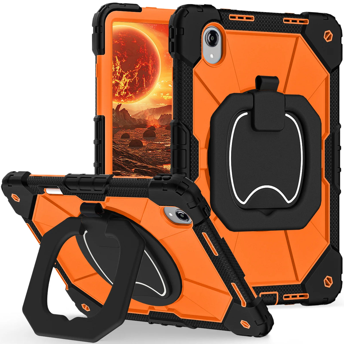 For Lenovo Idea Tab Pro Gen 2 TB390 Xiaoxin Pro 13 GT Rotation Bracelet Stand Case Pencil Slot Heavy Duty Shockproof Cover