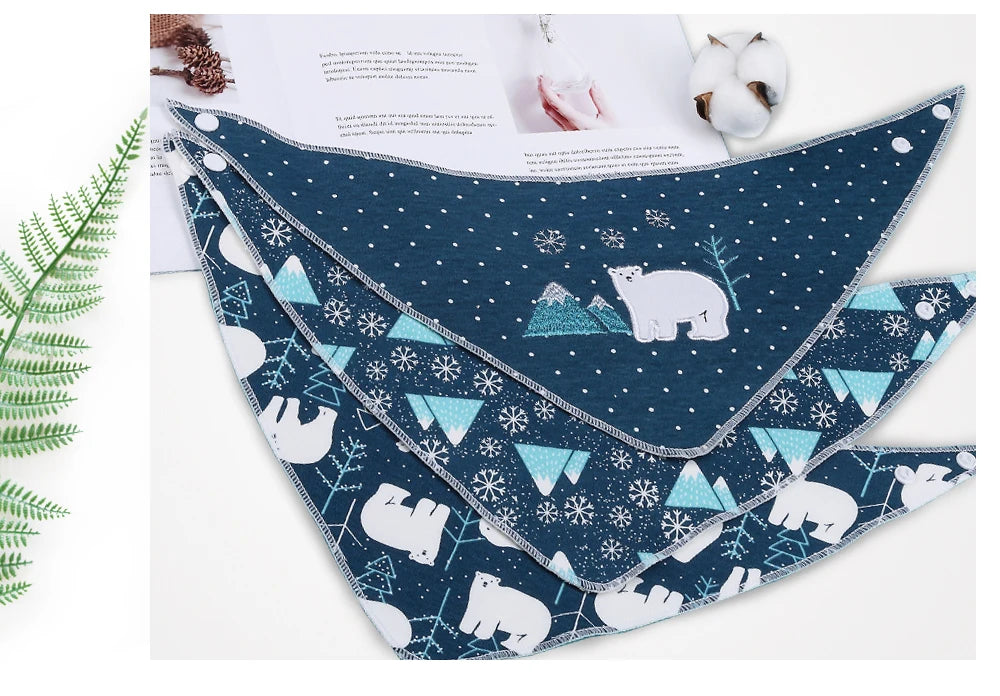 INSULAR Newly Baby Bibs 3pcs Baby Bandana Bib Cotton Babadores Infant Towel For Boys And Girls Baby Clothing Infant Accessories