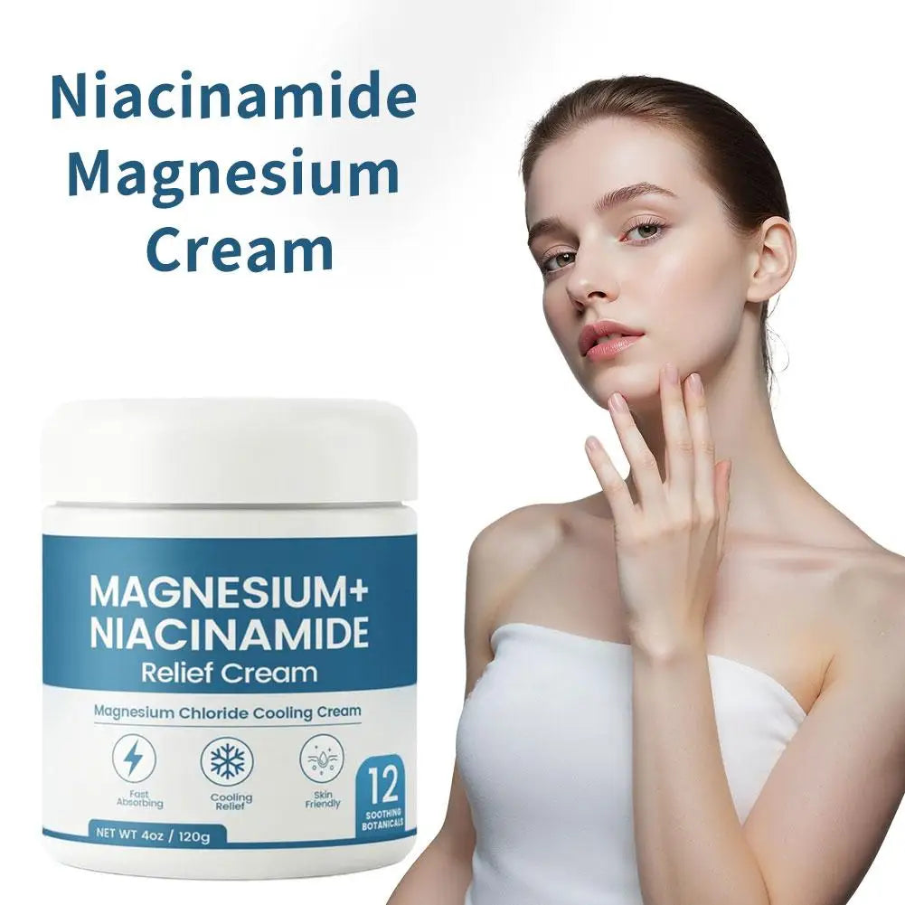 Niacinamide Magnesium Relief Body Cream Alcohol-Free Hydrating Repair Lotion For All Skin Types Sensitive Dry Skin Care