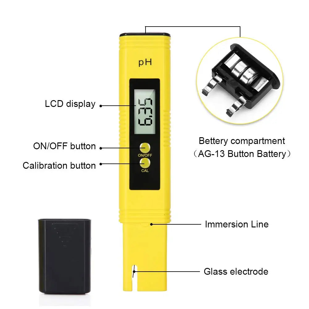 PH Meter & TDS Meter Digital Water Quality Tester 0-14 PH Meter Tester 0-9990PPM TDS&EC LCD Water Purity PPM Aquarium Filter