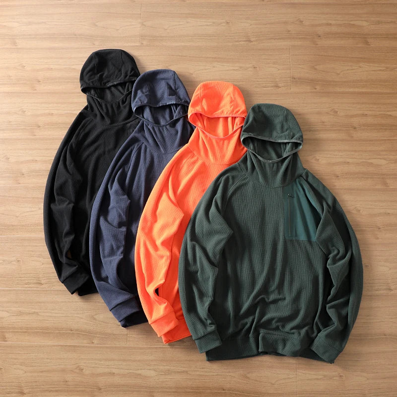 Blazebaron Men's Hoodie Sweatirt Micro Velvet Me Texture Casual Spring Autumn Loose Fit Pure Color Busin Casual
