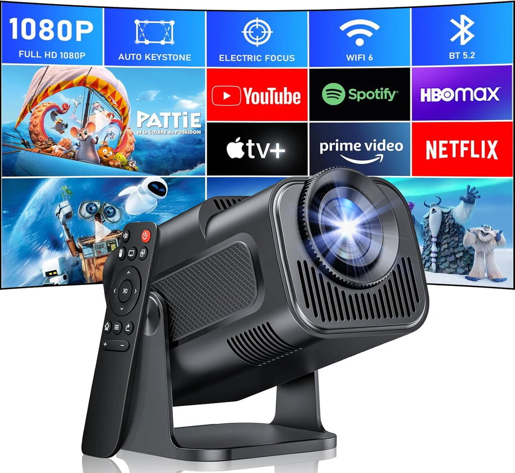 Portable  Projector, 4K Supported , WiFi 6 Bluetooth 5, Auto Keystone Correction, Android 11 Smart Home Theater Movie Projector
