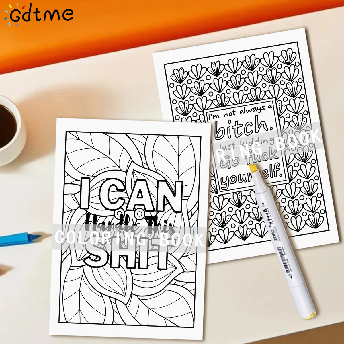 THINGS JWANT TO SAY AT WORK BUT CAN'T Coloring Book Adult Relieve Stress Bold-easy DIY  Art Self-Painting Drawing Books