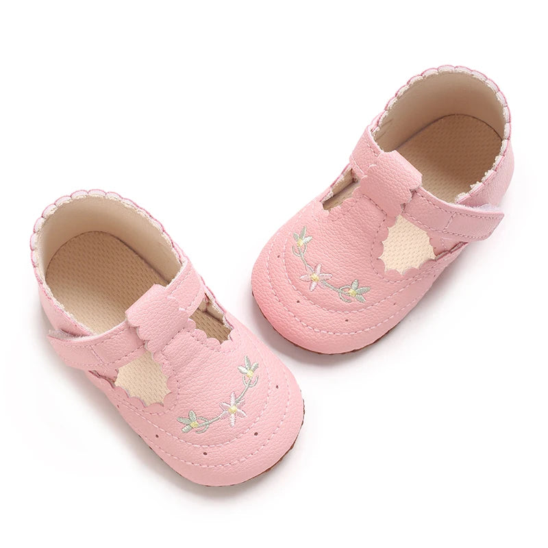 0-18M Baby Girl Princess Shoes Cute Printed Soft Cloth Bottom Anti slip Spring and Autumn Princess Shoes First Step Shoes
