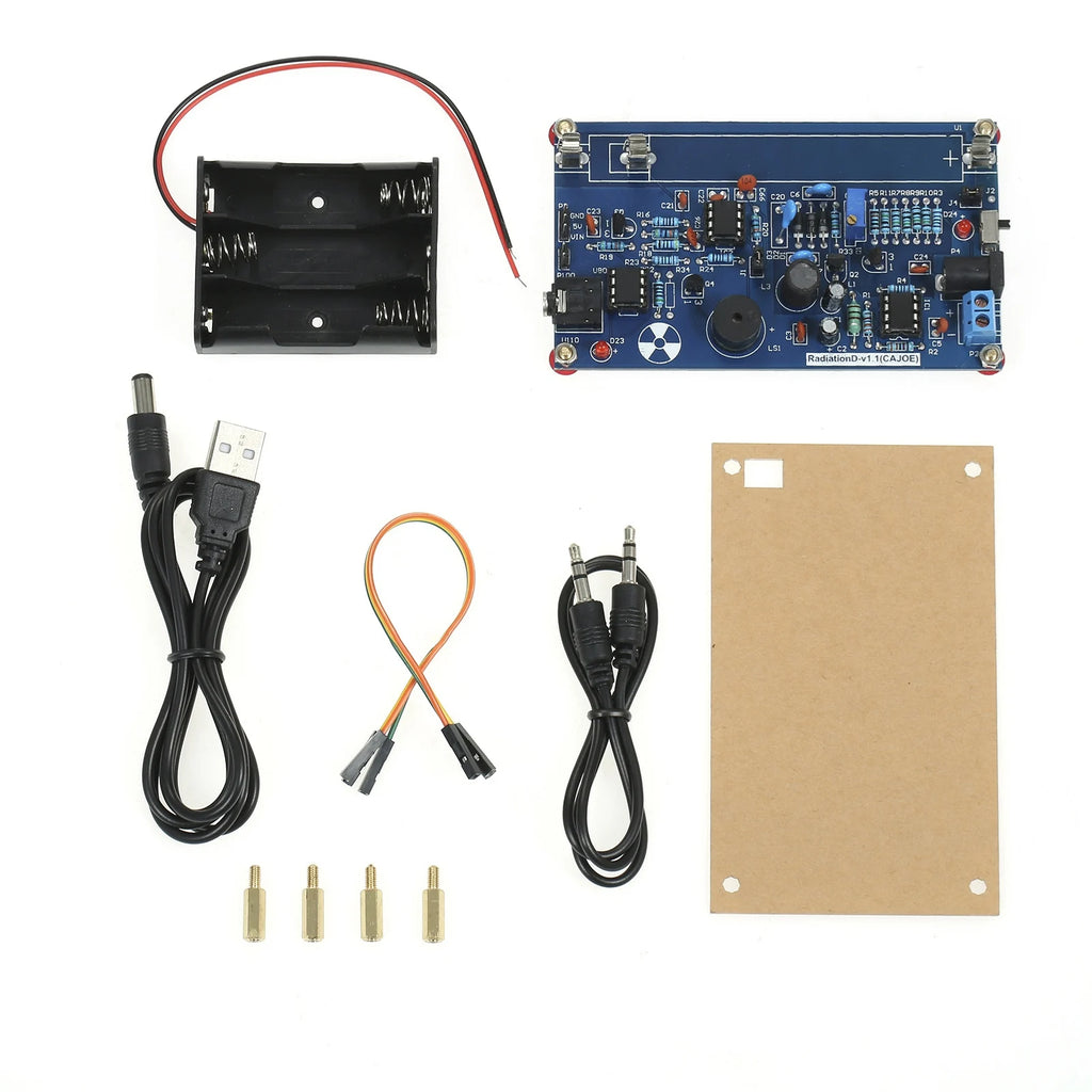 Assembled Radiation Detector System, DIY Miller Tube Tube Nuclear Radiation Detector Geiger Counter Kit Module Experimental Modu