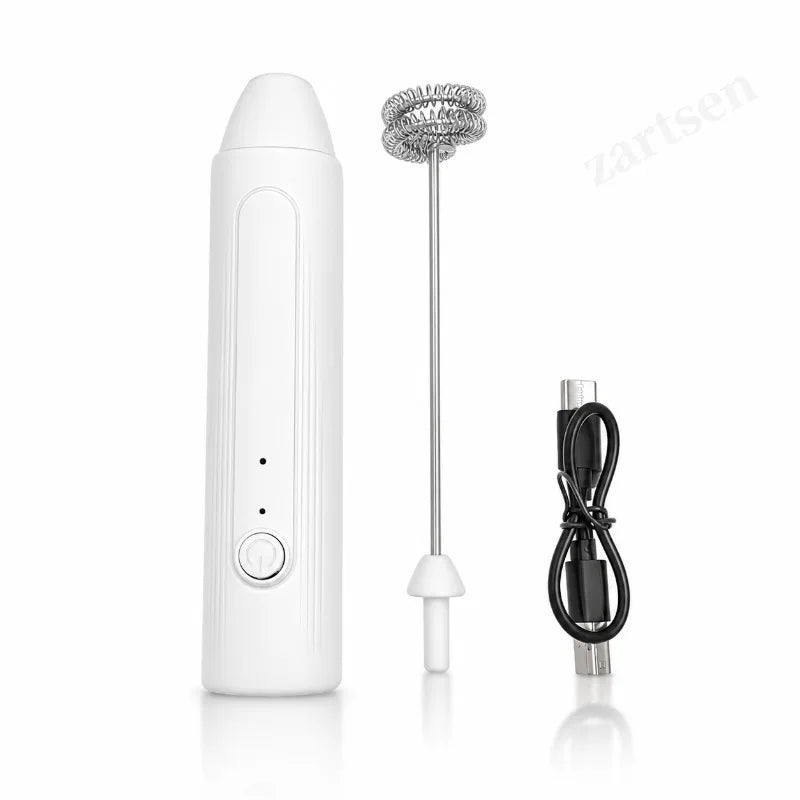 Wireless Milk Frother Electric Type-C Handheld Blender Stainless Steel Mini Coffee Maker Whisk Mixer For Coffee Cappuccino Cream