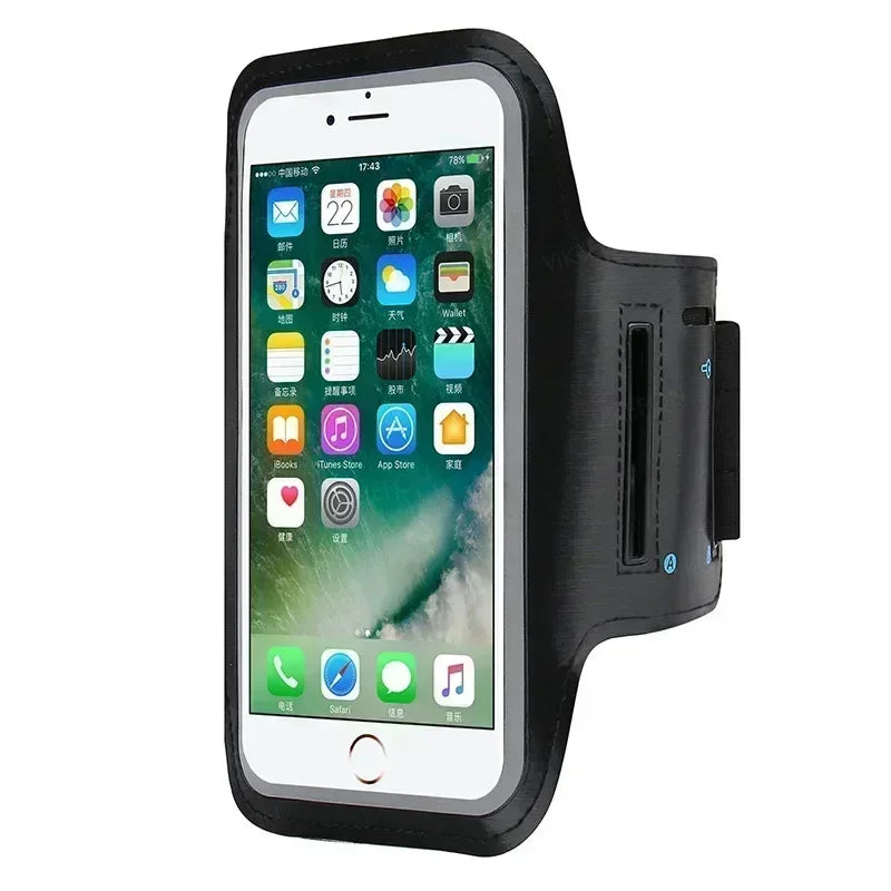 Sports Running Phone Armband Touch Screen Breathable With Key Pocket For iPhone 12-17 Pro Max For Android Gym Jogging Daily Use