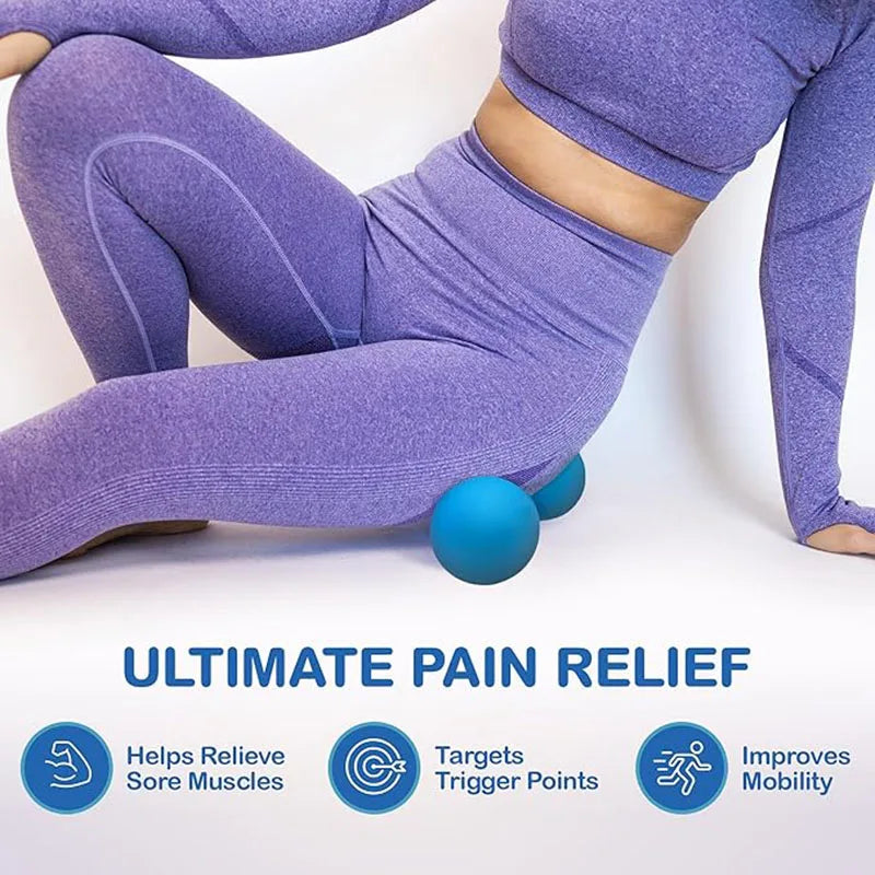 Peanut Massage Ball Double Lacrosse Massage Ball Mobility Balls Deep Tissue Massage Tool For Neck Leg Back Myofascial Releax