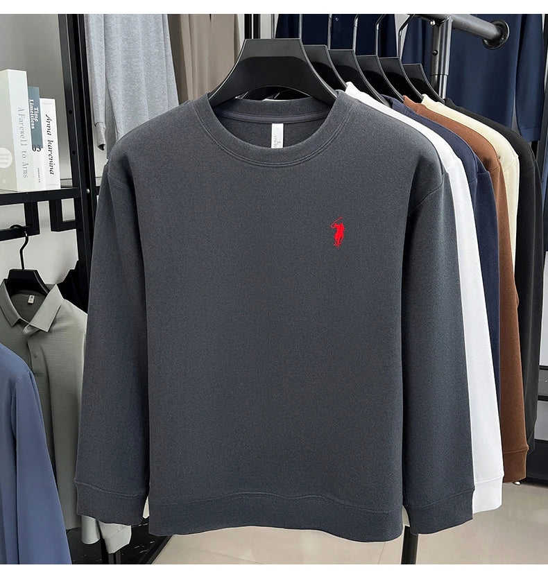 Luxury brand long sleeve T-shirt men's autumn Paul trendy exquisite pony embroidery pullover loose casual round neck sweatshirt