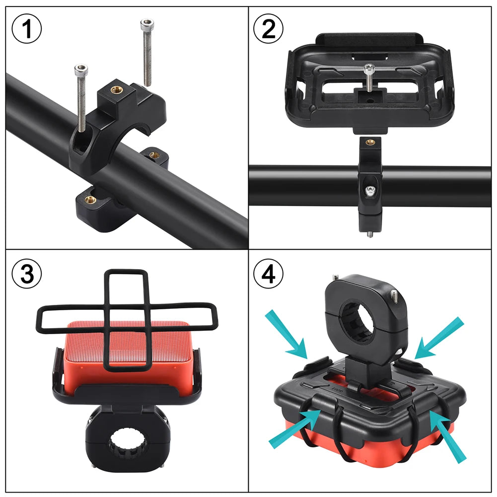 Universal Bicycle Speaker Mount Stand Portable MTB Road Bike Bracket Speaker Holder for JBL GO 4/GO 3/GO 2 Speaker Accessories