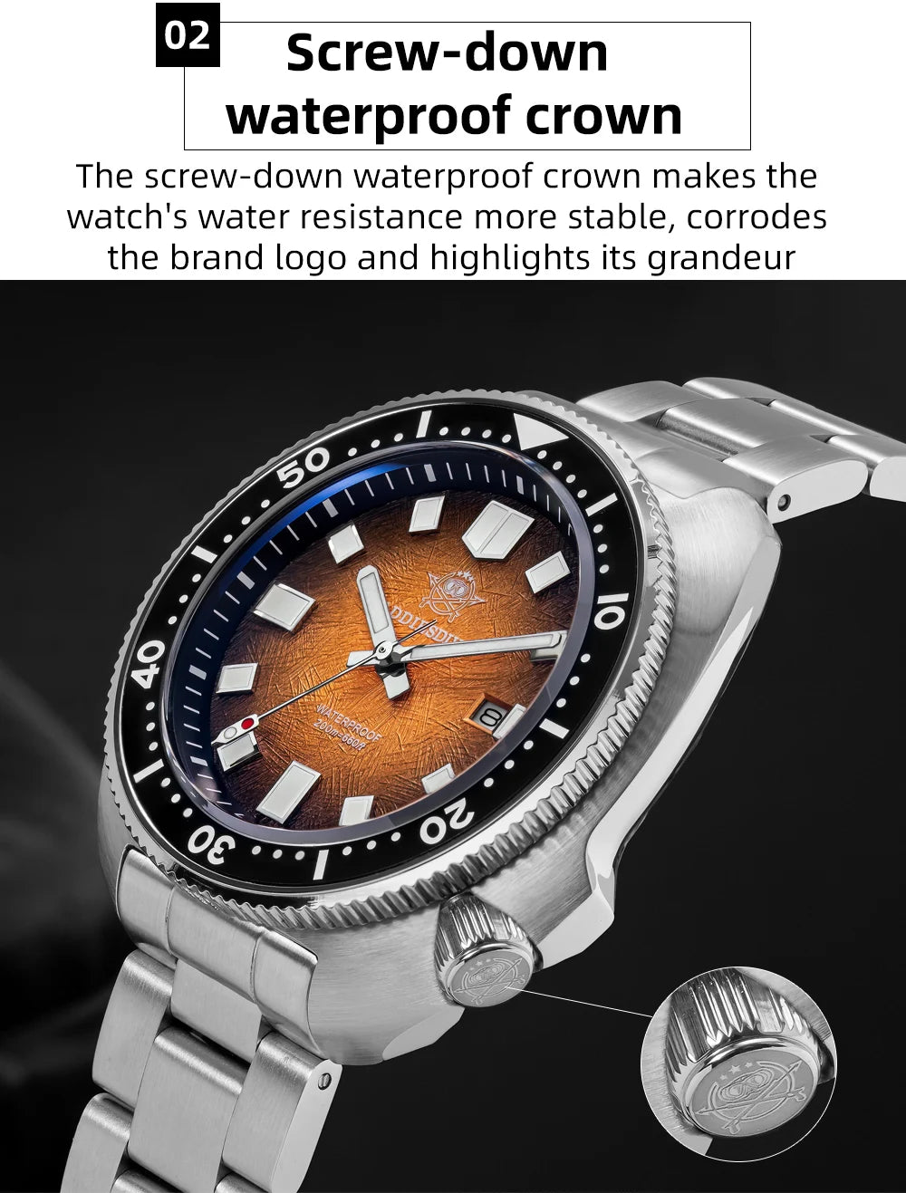 ADDIESDIVE New AD2511 Men's Quartz Watches 41mm Turtle Design Sapphire Glass AR Coated BGW9 Luminous Waterproof 200M Diver Watch