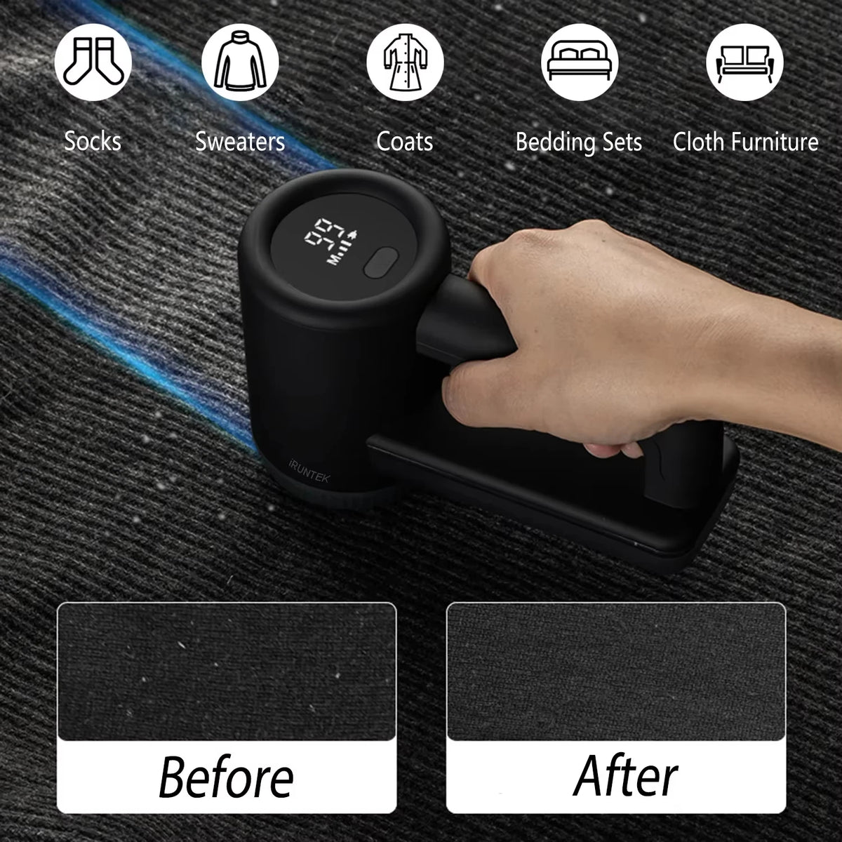 Lint Remover For Clothes USB Hair Ball Trimmer Portable Electric Lint Remover Clothes Sweater Fabric Shaver 3-Speed Hairball