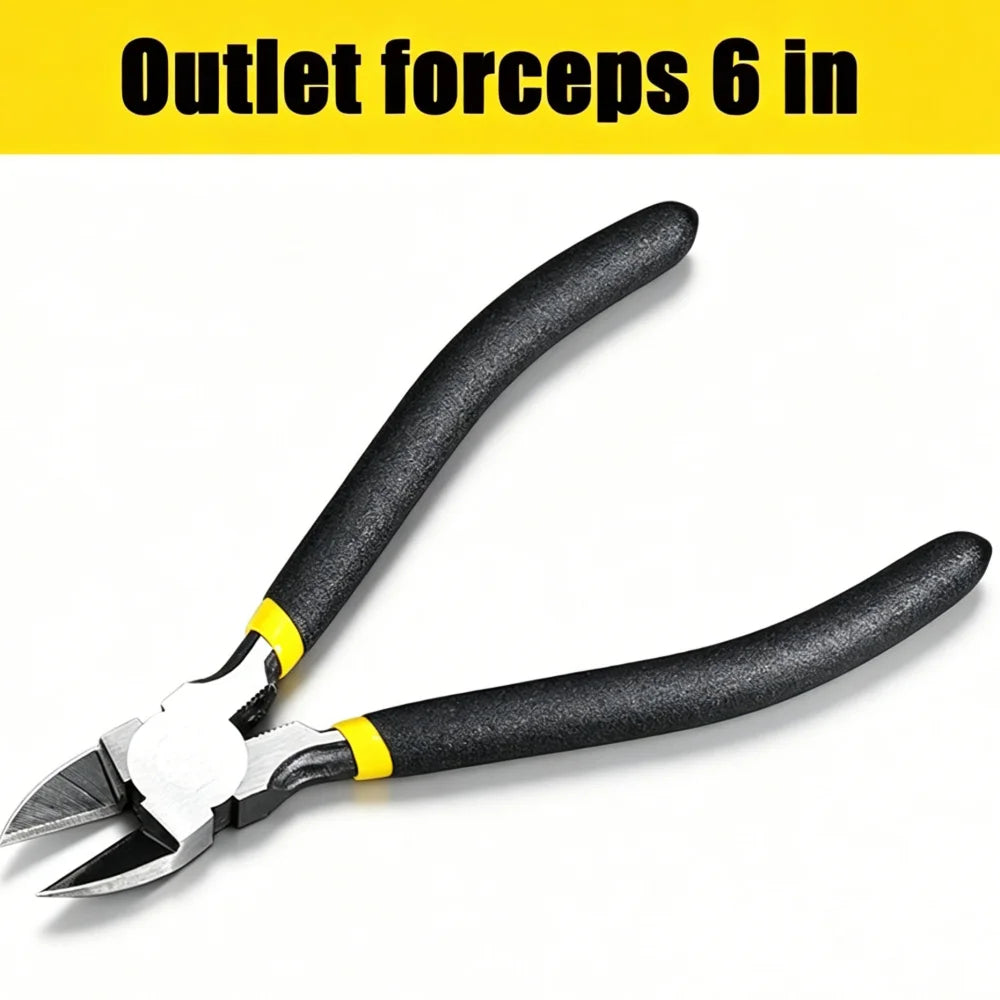 Alicate de corte de fios mini de 4/6/8 polegadas, alicate de corte de cabos robusto com pega macia antiderrapante, compacto e potente
