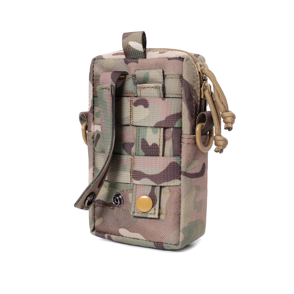 Molle EDC Water Bottle Pouch Canteen Kettle Carrier Holder Outdoor Sports Phone Holder Travel Camping Hiking Hunting Waist Bag